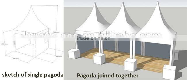 High peaked paogoda motorcycle shelter canopy for bike storage