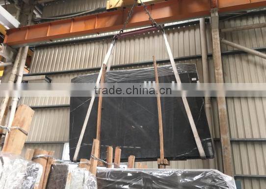 Import polished pietra grey marble slabs
