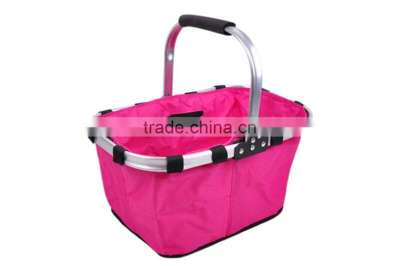 Shopping basket collapsible