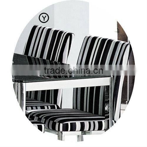 LH-023Y Chrome steel dining chair / leather dining chair