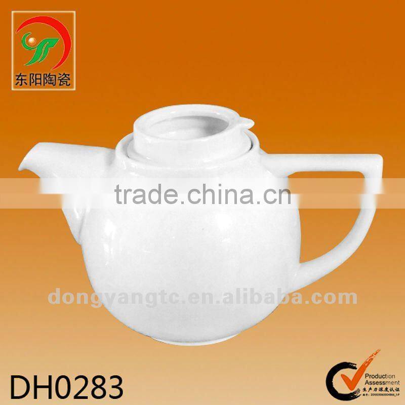 Customized plain white tea kettle ceramic