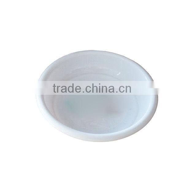 Round small plastic plate