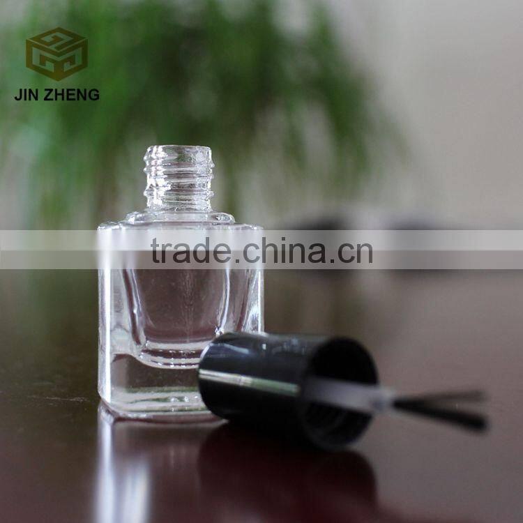 Custom sauqre 10ml nail polish glass bottle with with brush cap
