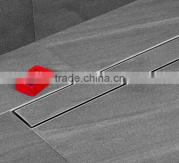 Hot Selling bathroom tile insert linear stainless steel brass floor drain