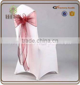 transparent titusse colouful organza chair sash
