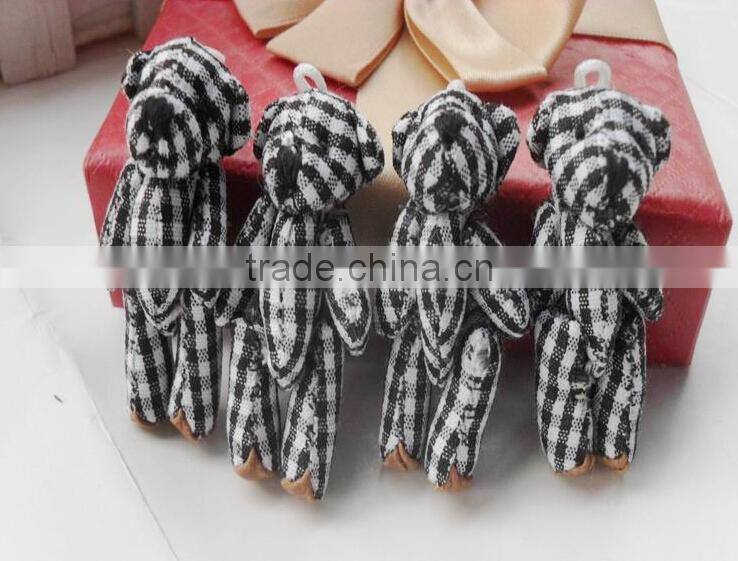 Plaid Cloth Doll Bear Joint DIY Tactic Lattice Bear DIY Handmade Plush Toys