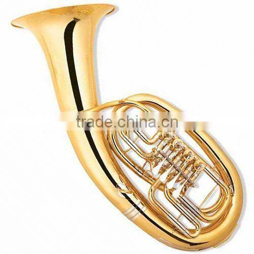 Gold lacquer cupronickel silde 4 -key piston valve Euphonium