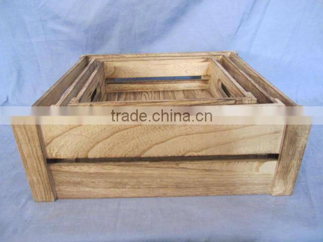 eco-friendly colorful cheap wooden fruit crate for sale