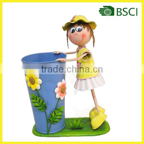 YS14611 beautiful metal waste container for home decoration