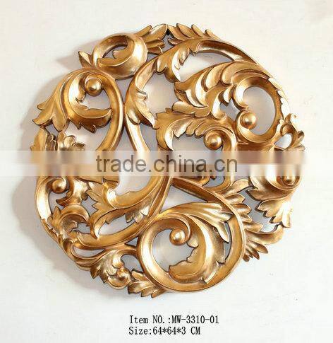 MW-3310-03 Antique gold round shape hanging wall art decor