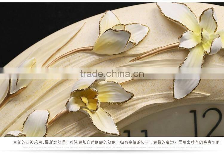 M0025 Momoda Living room Creative modern hanging fancy elegant 3D flower wall clock quiet quartz decoration large wall clock