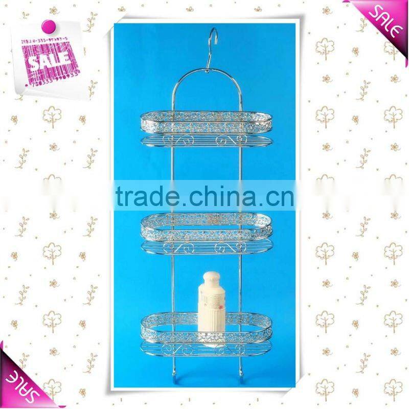 Metal bathroom towel rack