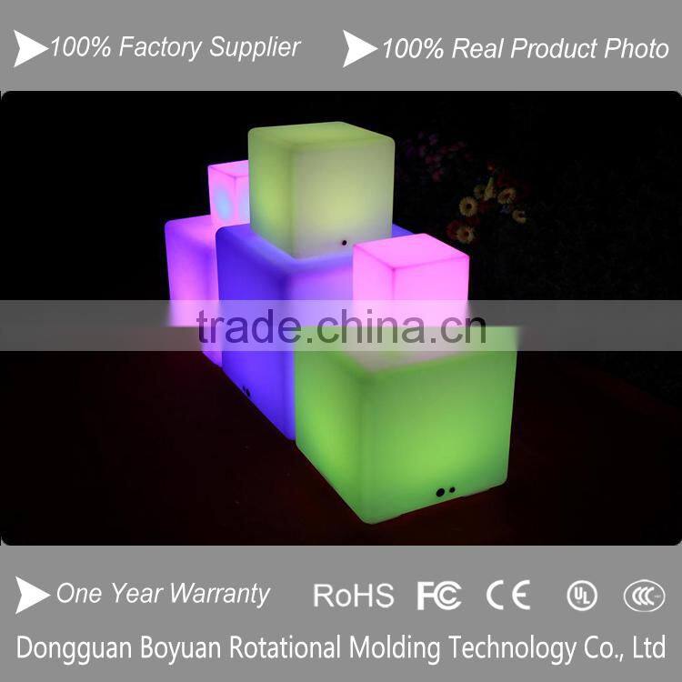 Low price led cube stools with color changing