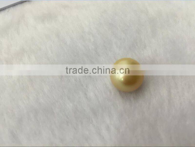 Grade AAA 9-10mm Genuine Natural gold Loose South Sea Pearls