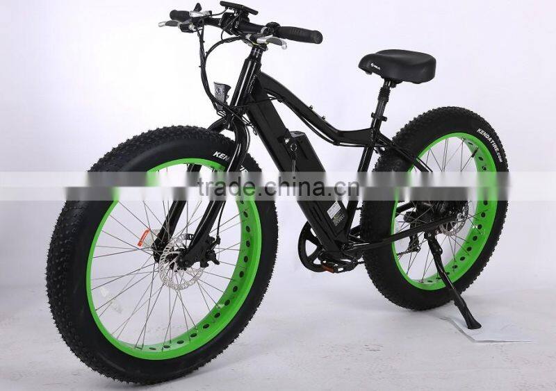 Newly 26 inch suspension 48V fat tire electric mountain bike e bicycle with hidden battery