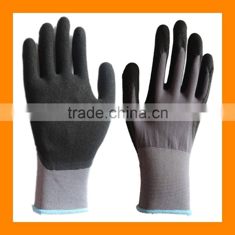 15 Gauge Nylon Spandex Liner Maxiflex Sandy Nitrile Grip Gloves