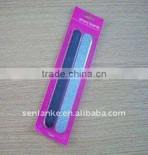 black and silvery shinning stripe nail file