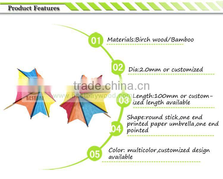 2015 Christmas promotion pretty parasol decorative picks
