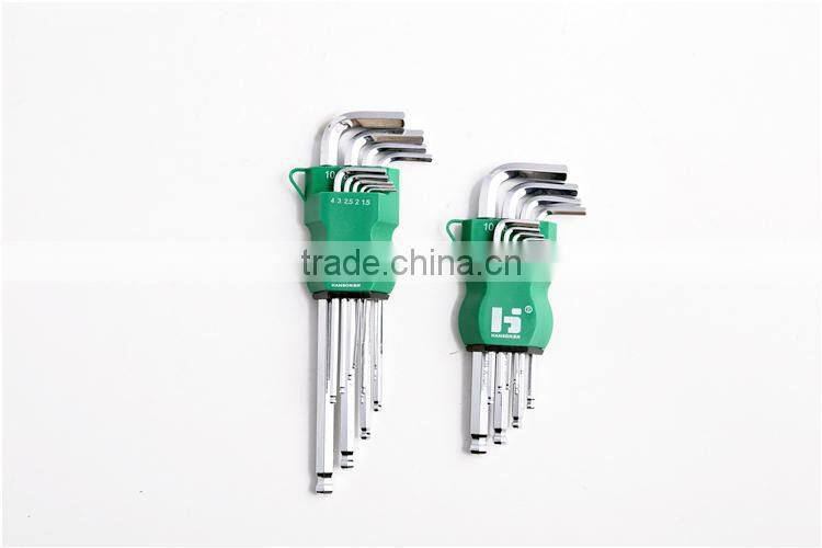 High Quality 9Pcs L Type Hex Key Set with Ball Head