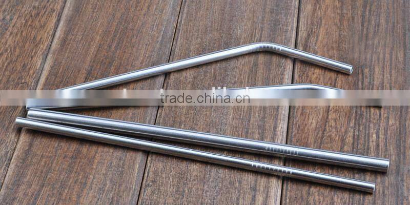 Bent Drinking Straw 4pcs/Set Metal Straw