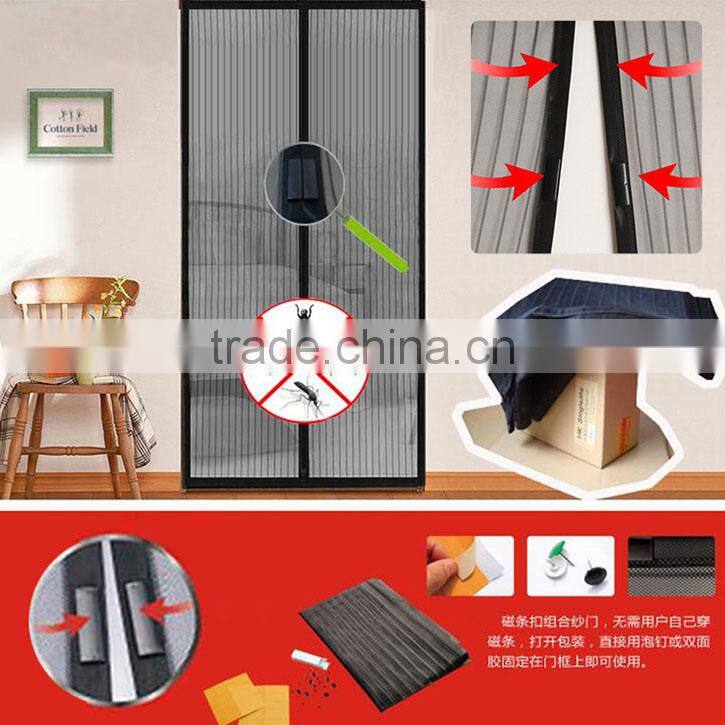 Insect Fly Bug Mosquito Netting Screen Mesh Screen Magnetic Bi Fold Screen Door