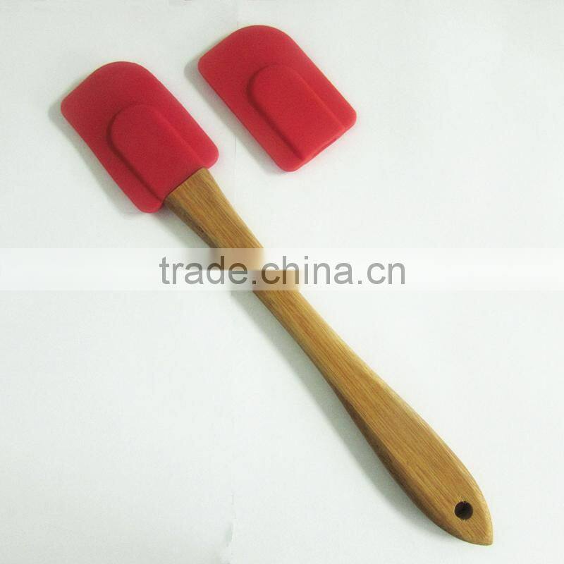 wholesale bamboo silicone spatula