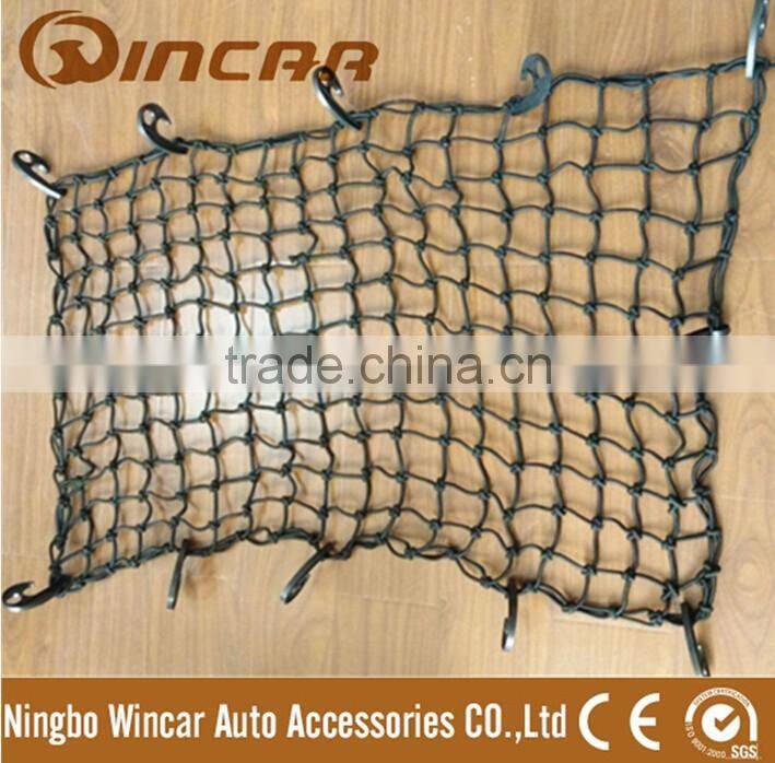 bungee stretch net with steel hooks for cargo