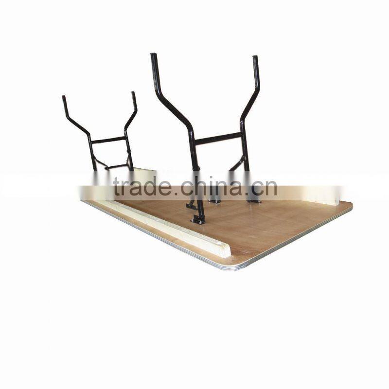 plywood ALU edge banquet folding table round table with USA leg