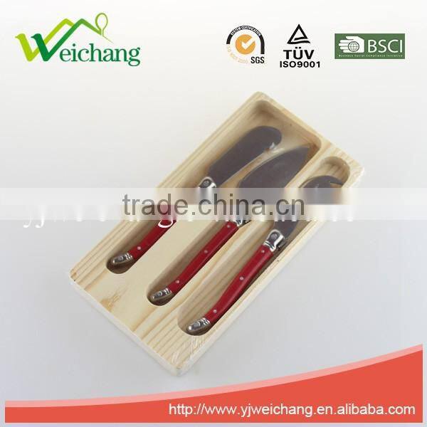 WCJ841 Wholesale Cheese Tools 3 pcs Different Shape Cheese Knife Set