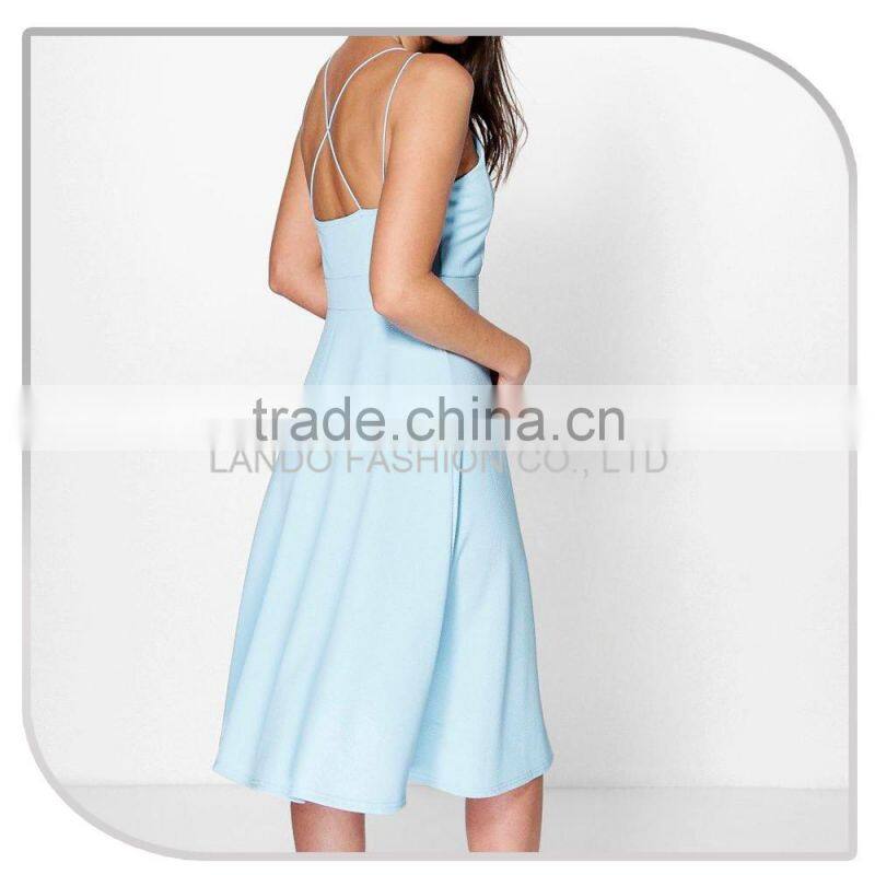 2016 New arrival beautiful lady designer solid color one-piece short dress stitching designs