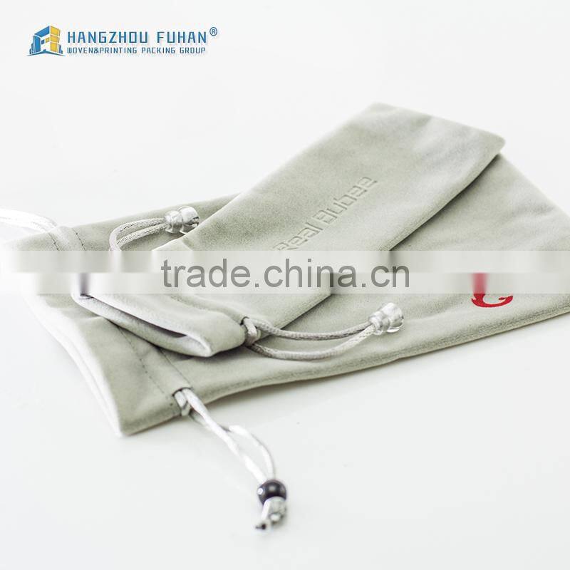 Simple Design Top Great Debossed Logo Velvet Bag For Tie Pin