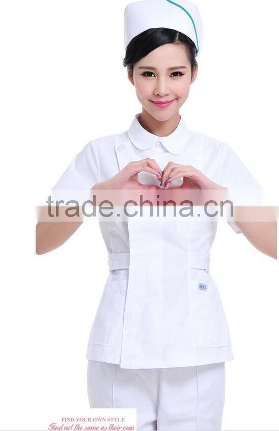 2017 high quality hospital white nurse uniform