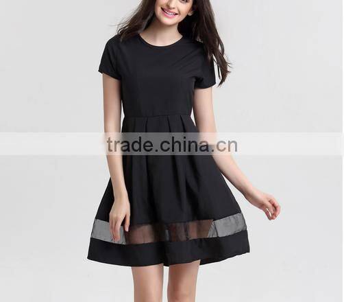 2016 Round Neck Solid Casual Summer Dress