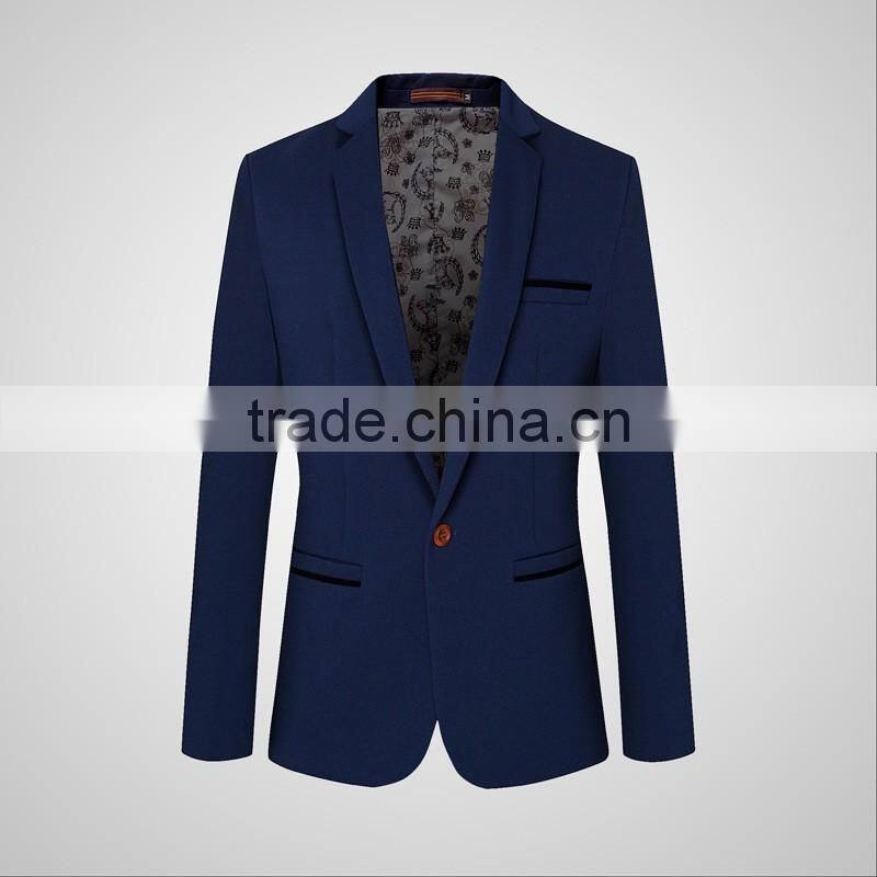 2016 new arrival mens pinstripe notch lapel fasion suits slim cut two vents suit fancy blazer for mens
