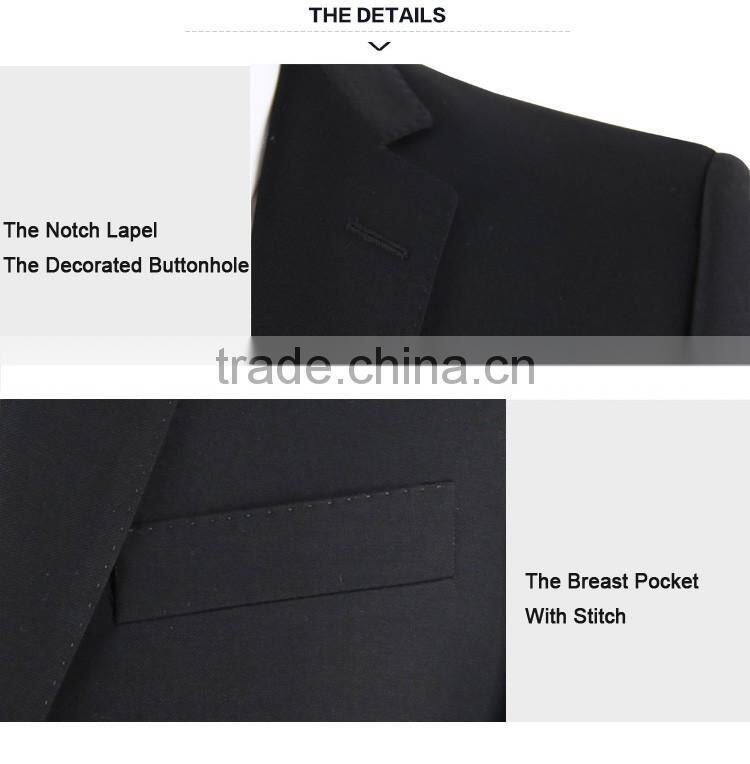 2016 latest design mens business suit dark navy suits