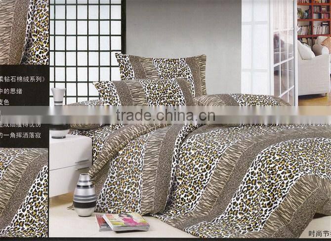 100%polyester disperse printing jacquard diamond velvet bedding set