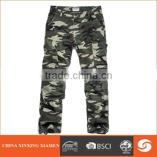 2015 camouflage pant canvas fabric with print new style trousers fashion style pant camo color