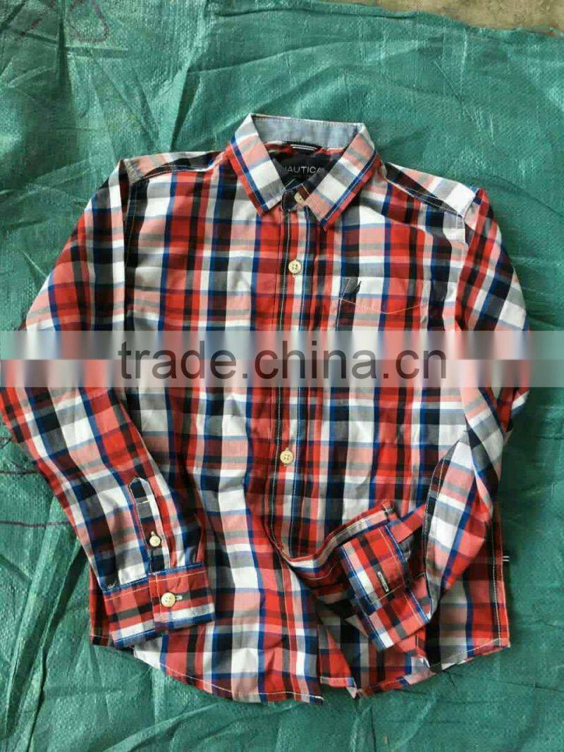 GZY baby boy shirt stripe mixed mixed cheap African cheap stock wholesale guangzhou 6 to 16 years long and short sleeve 2017