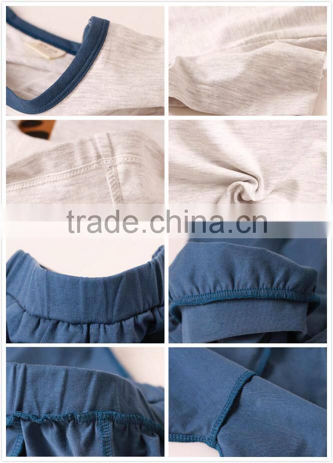 2016 single jersey boy 2 piece pajama set