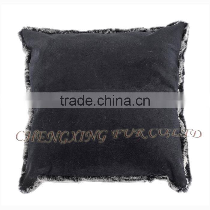 CX-D-44A Home Decoration Real Rex Rabbit Fur Sofa Cushions and Pillow