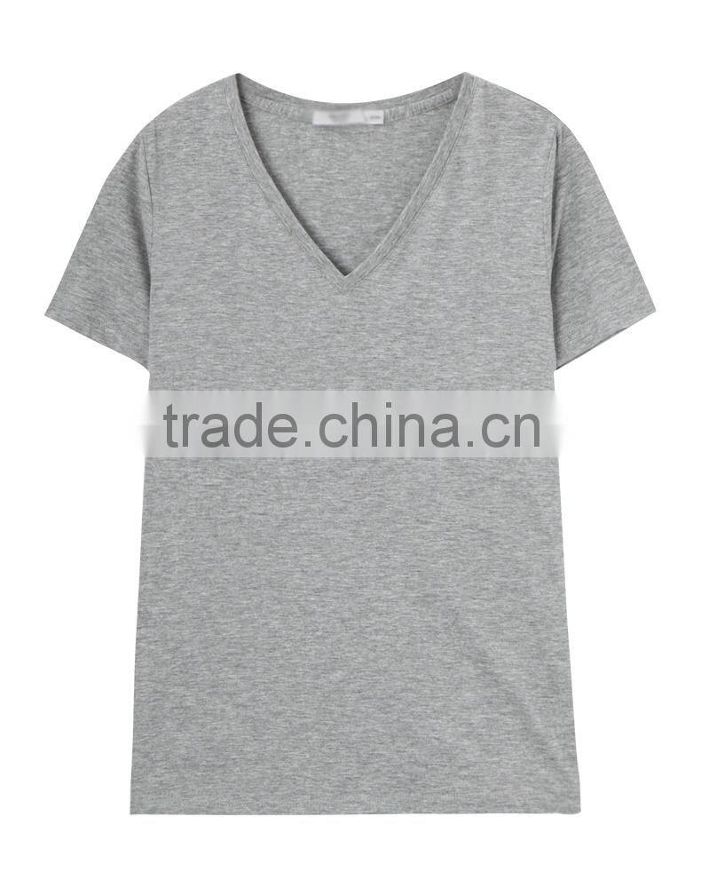 2017 wholesale women clothing v neck tshirts blank t shirts