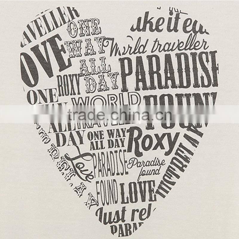 ladies heart-shaped tshirt100%bamboo fiber tshirt custom printed tshirts