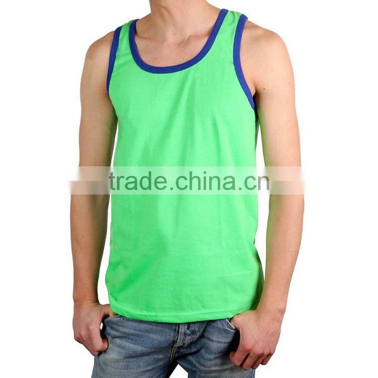 Latest Design Fashion Gym Wholesale 100 Cotton Blank Mens Tank Top