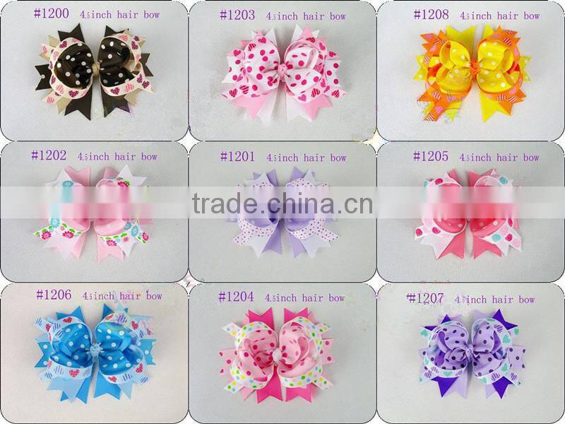 Various Boutique Hair Bow Girls Children Alligator Clip Ribbon Headbands Big Style 11.5CM Kids Bowknot Hairpin Hair tire
