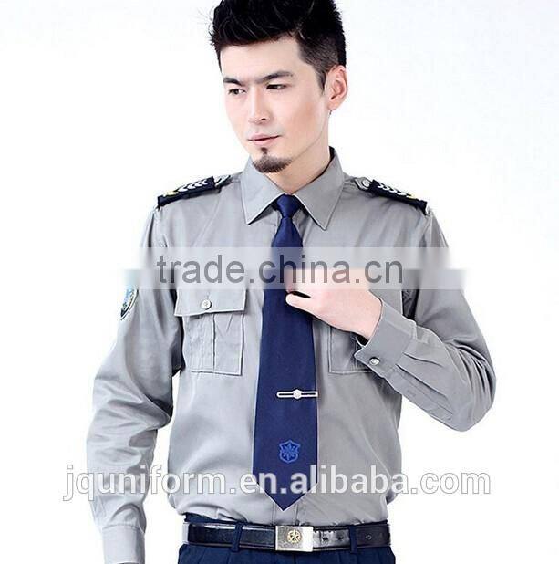 new design cheap wholesale grey long sleeve hotel security guards military uniforms for sale