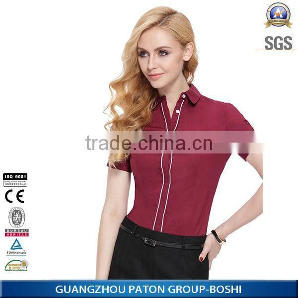 Cheap High Quality women's office uniform design polo shirt