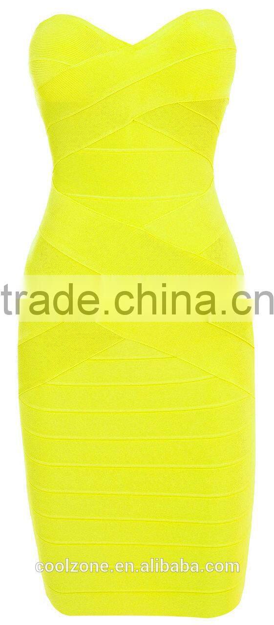 Latest China supplier strapless bandage clothing wholesale sexy women clothing