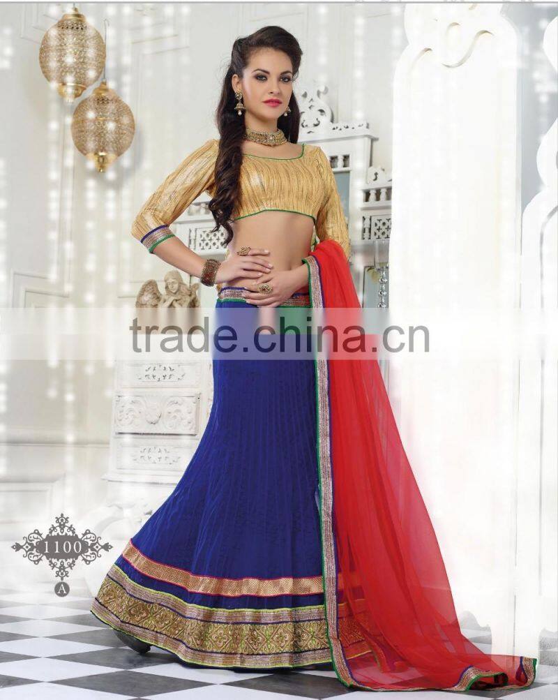 Semi Stitch Flourish Elegant Heavy Work Lehenga Sarees