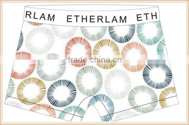 Colorful 88% Polyester 12%Elastic Waist Men Boxer Shorts Plus Size S-2XL Brand New Printed Man Casual Underwear