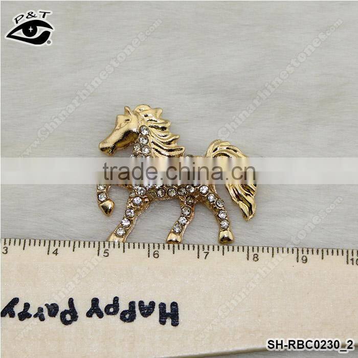Horse Shaped Rhinestone brooch pin Cute Animal Design rhinestone brooch pins for clothing decoration